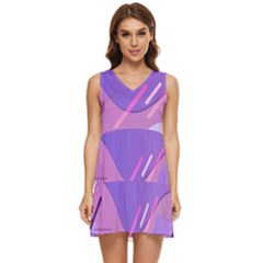 Colorful Labstract Wallpaper Theme Tiered Sleeveless Mini Dress