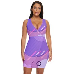 Colorful Labstract Wallpaper Theme Draped Bodycon Dress