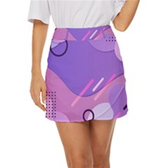 Colorful Labstract Wallpaper Theme Mini Front Wrap Skirt