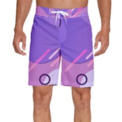Colorful Labstract Wallpaper Theme Men s Beach Shorts by Apen