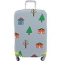 House Trees Pattern Background Luggage Cover (Large) View1