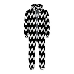 Wave Pattern Wavy Halftone Hooded Jumpsuit (kids)