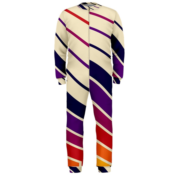 Angles Design Pattern Retro OnePiece Jumpsuit (Men)