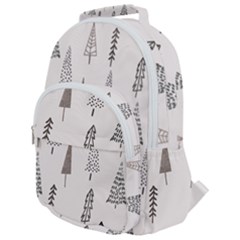 Christmas Tree Trees Nature Rounded Multi Pocket Backpack