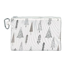 Christmas Tree Trees Nature Canvas Cosmetic Bag (large)