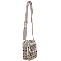 Cat Pattern Texture Animal Shoulder Strap Belt Bag