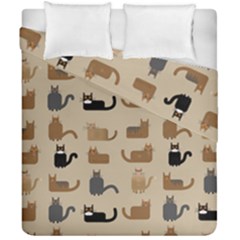 Cat Pattern Texture Animal Duvet Cover Double Side (california King Size)