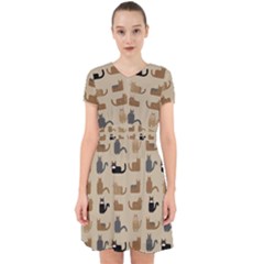 Cat Pattern Texture Animal Adorable In Chiffon Dress