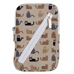 Cat Pattern Texture Animal Belt Pouch Bag (small)