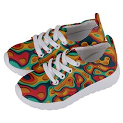 Paper Cut Abstract Pattern Kids  Lightweight Sports Shoes