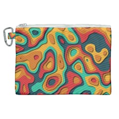 Paper Cut Abstract Pattern Canvas Cosmetic Bag (xl)