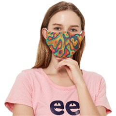 Paper Cut Abstract Pattern Fitted Cloth Face Mask (adult) by Maspions
