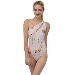 Spring Art Floral Pattern Design To One Side Swimsuit by Maspions