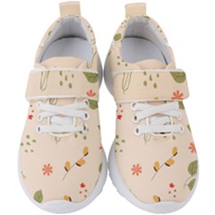 Spring Art Floral Pattern Design Kids  Velcro Strap Shoes