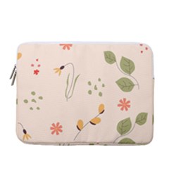 Spring Art Floral Pattern Design 13  Vertical Laptop Sleeve Case With Pocket