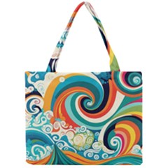 Waves Ocean Sea Abstract Whimsical Mini Tote Bag