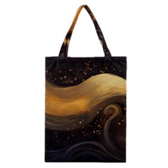 Abstract Gold Wave Background Classic Tote Bag