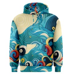 Waves Wave Ocean Sea Abstract Whimsical Men s Core Hoodie