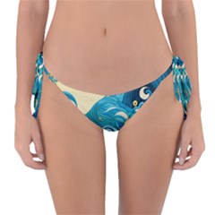 Waves Wave Ocean Sea Abstract Whimsical Reversible Bikini Bottoms