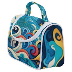 Waves Wave Ocean Sea Abstract Whimsical Satchel Handbag