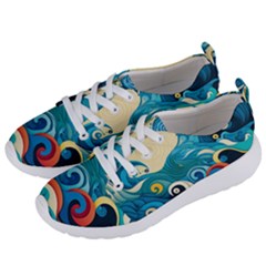 Waves Wave Ocean Sea Abstract Whimsical Women s Lightweight Sports Shoes