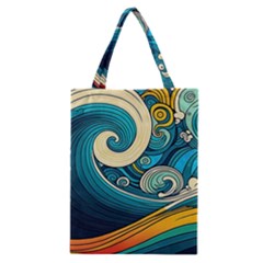 Waves Ocean Sea Abstract Whimsical Art Classic Tote Bag