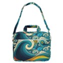 Waves Ocean Sea Abstract Whimsical Art MacBook Pro 15  Shoulder Laptop Bag View1