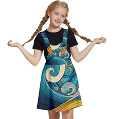 Waves Ocean Sea Abstract Whimsical Art Kids  Apron Dress