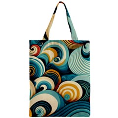 Wave Waves Ocean Sea Abstract Whimsical Zipper Classic Tote Bag