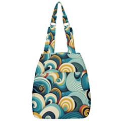 Wave Waves Ocean Sea Abstract Whimsical Center Zip Backpack