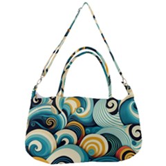 Wave Waves Ocean Sea Abstract Whimsical Removable Strap Handbag