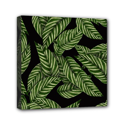 Background Pattern Leaves Texture Mini Canvas 6  X 6  (stretched)