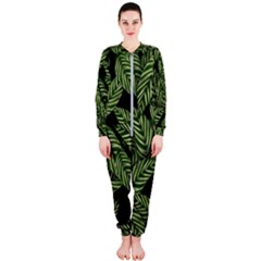 Background Pattern Leaves Texture Onepiece Jumpsuit (ladies)