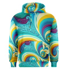 Abstract Waves Ocean Sea Whimsical Men s Core Hoodie