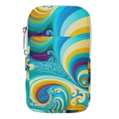 Abstract Waves Ocean Sea Whimsical Waist Pouch (small)