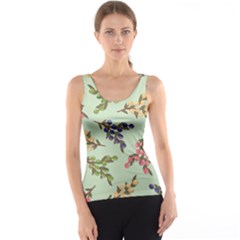 Berries Flowers Pattern Print Women s Basic Tank Top