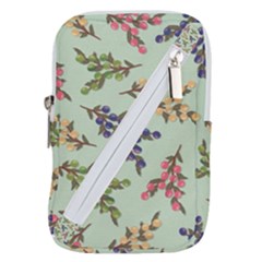 Berries Flowers Pattern Print Belt Pouch Bag (small) by Maspions