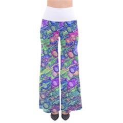 Sktechy Style Guitar Drawing Motif Colorful Random Pattern Wb So Vintage Palazzo Pants