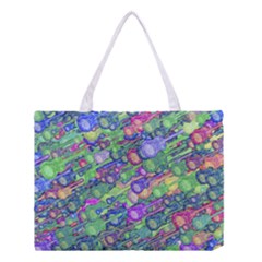 Sktechy Style Guitar Drawing Motif Colorful Random Pattern Wb Medium Tote Bag by dflcprintsclothing