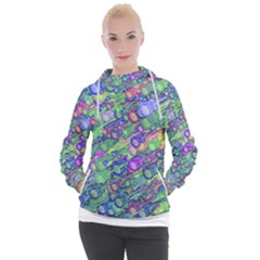 Sktechy Style Guitar Drawing Motif Colorful Random Pattern Wb Women s Hooded Pullover by dflcprintsclothing