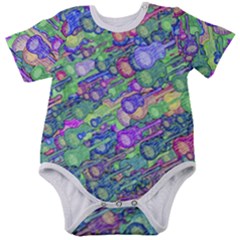 Sktechy Style Guitar Drawing Motif Colorful Random Pattern Wb Baby Short Sleeve Bodysuit by dflcprintsclothing