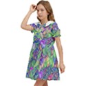 Sktechy Style Guitar Drawing Motif Colorful Random Pattern Wb Kids  Bow Tie Puff Sleeve Dress View3