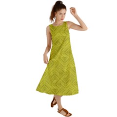 Stylized Botanic Print Summer Maxi Dress by dflcprintsclothing