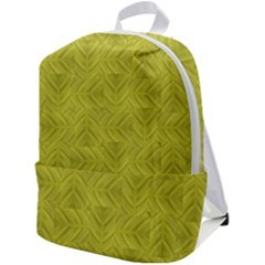 Stylized Botanic Print Zip Up Backpack