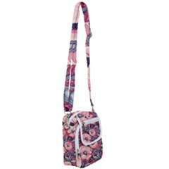 Vintage Floral Poppies Shoulder Strap Belt Bag