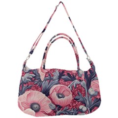 Vintage Floral Poppies Removable Strap Handbag