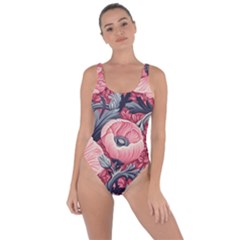 Vintage Floral Poppies Bring Sexy Back Swimsuit