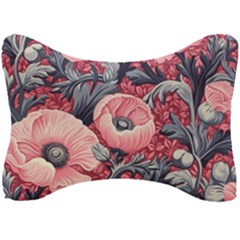Vintage Floral Poppies Seat Head Rest Cushion