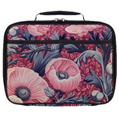 Vintage Floral Poppies Full Print Lunch Bag