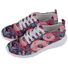 Vintage Floral Poppies Men s Lightweight Sports Shoes
